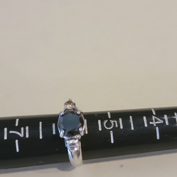 10ct Gold Black Diamond 2.25ct + 2 Brilliant Side Clear Diamonds With Apprasial - Picture 7 of 13